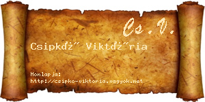 Csipkó Viktória névjegykártya